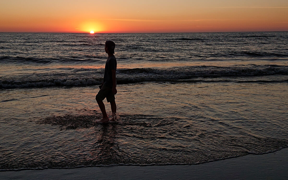 Sonnenuntergang am Strand von Zandvoort